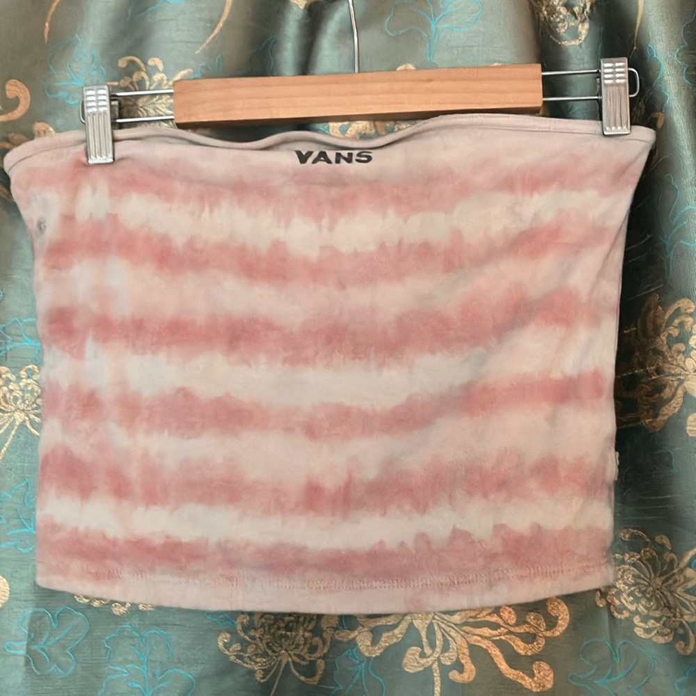 Vans Pink and White Striped Tube Top